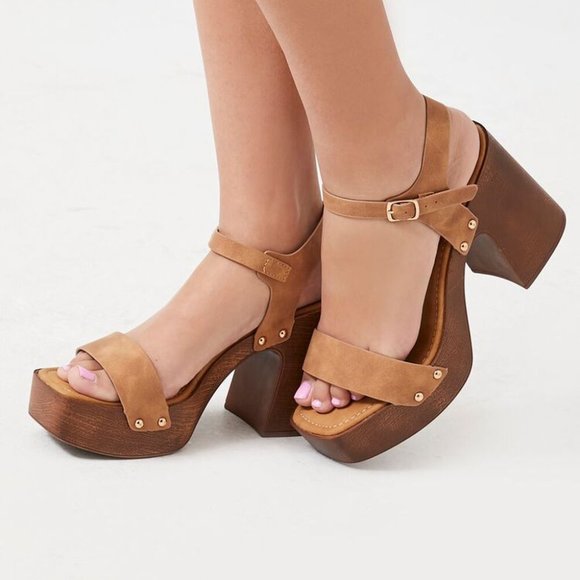 Forever 21 Shoes - NW SIZE 7 Faux Suede Platform Block Heels